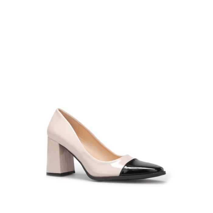 Escarpin beige bout noir hotsell