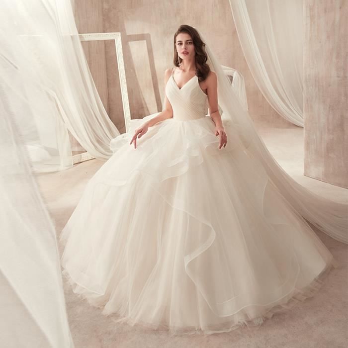 Simple Romantique Robe De Mariage 2019 A Ligne V Neck Robe De