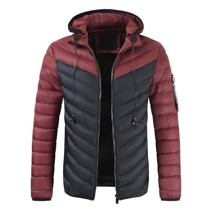 Doudoune noir et rouge homme on sale