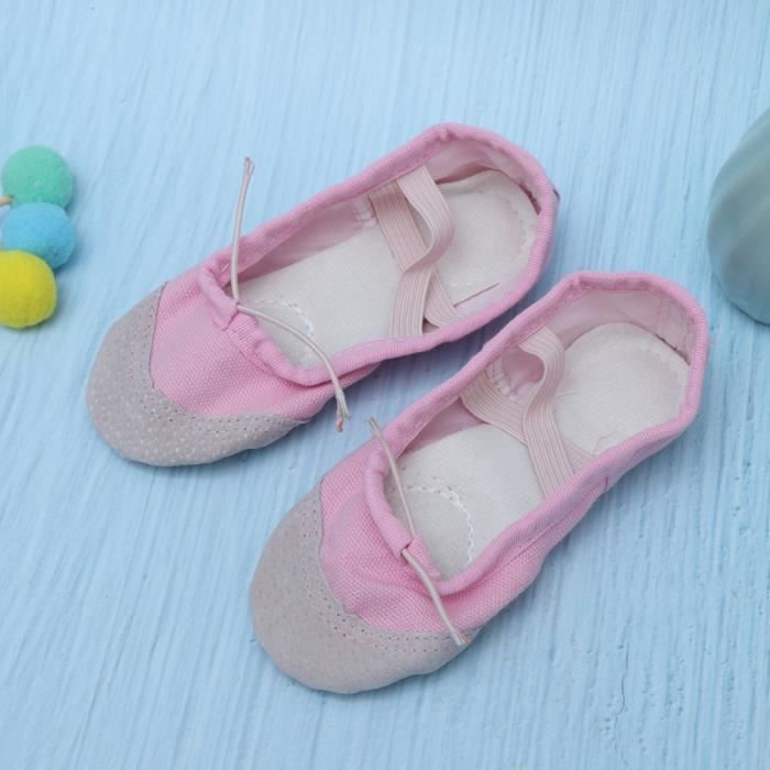 Chaussures De Ballet Fille Comfyouth Avec Paillettes - Semelle Divisée Gymnastique Danse