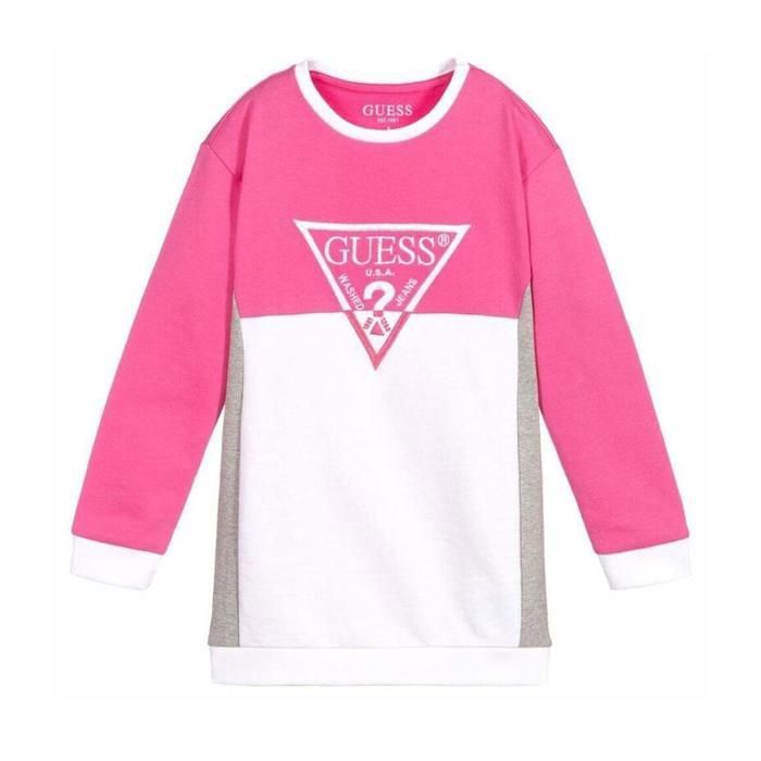 Robe Fille Guess - Taille M (10/12 Ans) - Jean (Denim) - Manches Courtes - Occasion Très Bon état