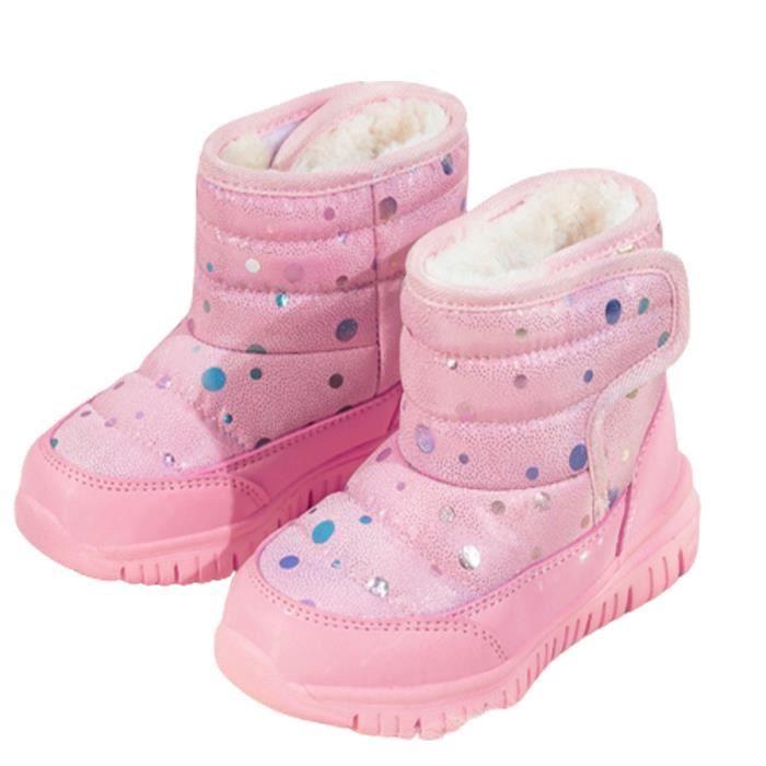 Enfant Garçon Botte de Neige Chaude Antidérapant Camouflage Chaussures  Fourrure Doublé Hiver Gris - Cdiscount Chaussures