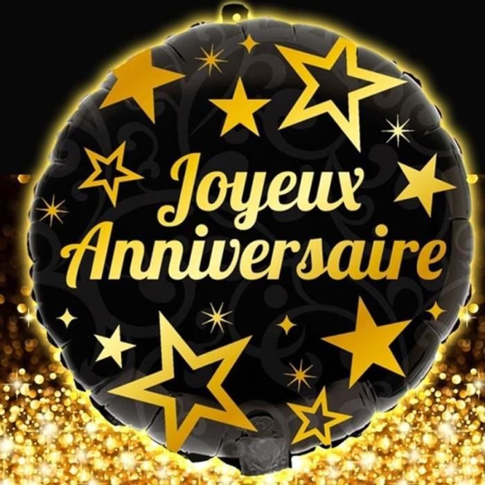 BALLON ALU JOYEUX ANNIVERSAIRE OR - Achat / Vente ballon décoratif ...