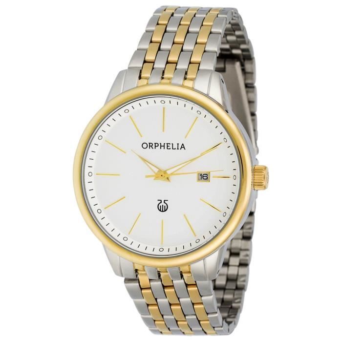 Orphelia - 62504 - Montre Homme - Quartz - Analogique - Aiguilles lumineuses - Bracelet Acier inoxydable multicolore