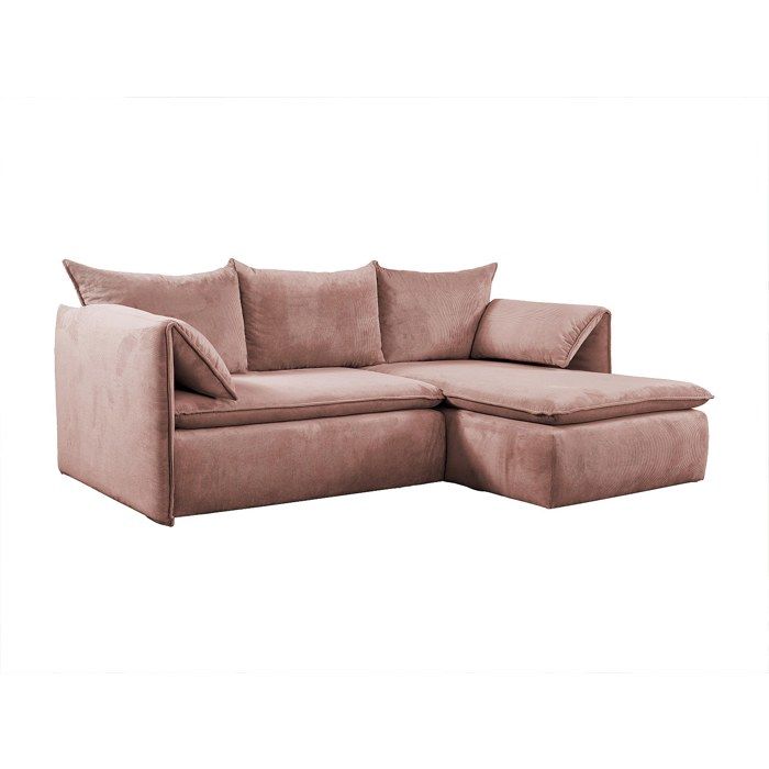 Canapé Modulaire En Mousse Pour Enfants – 15 Blocs à Assembler – Volant Inclus – Housse Lavable Rose Clair