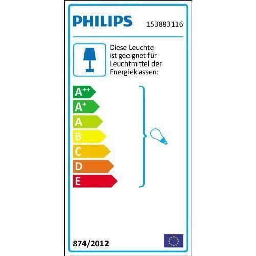 Philips - 153883116 Creek Lanterne Murale Aluminium Blanc 1 x 60 W - 15388/31/16