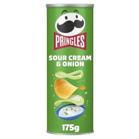LOT DE 3 - PRINGLES - Chips tuiles Sour Cream Onion crème et oignon - boite de 175 g