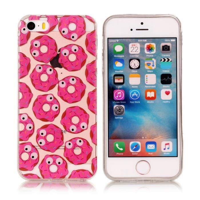 Dessin œil Donuts Slim Soft Flexible Tpu Coque Protecteur Pour Apple Iphone Se 5s 5 Achat Stylet Telephone Pas Cher Avis Et Meilleur Prix Cdiscount