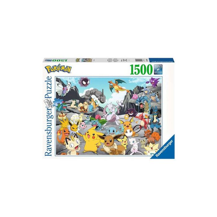 Puzzle 1500 pièces - RAVENSBURGER - Pokémon Classics - Dessins animés - Garantie 2 ans - Mixte