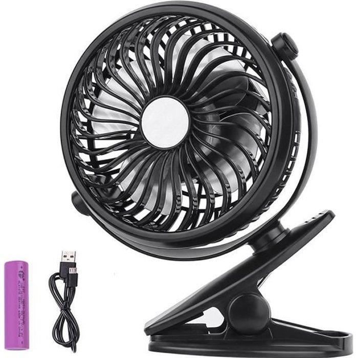 gift-Ototon® Ventilateur À Pince Mini Ventilateur USB Ultra Silensieux et Rechargeable Rotation de 360 pour Maison Bureau Voiture - Rokoo
