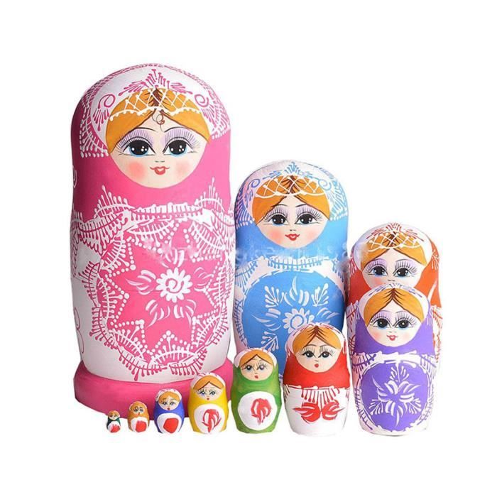 Lot De 16 Poupées Russes Matriochka En Bois - Tailles De 1 à 18 Cm, Gigognes, Fait Main