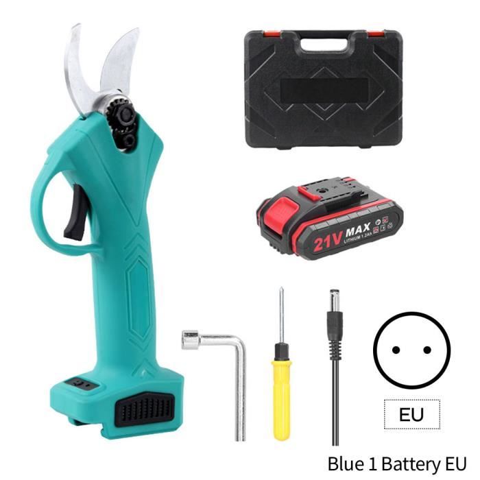 Sécateur électrique Sans Fil Pour Batterie Makita 18V - Lame SK5 - Coupe Branches Jusqu'à 30 Mm - Tige Télescopique 2 M - Écran LCD