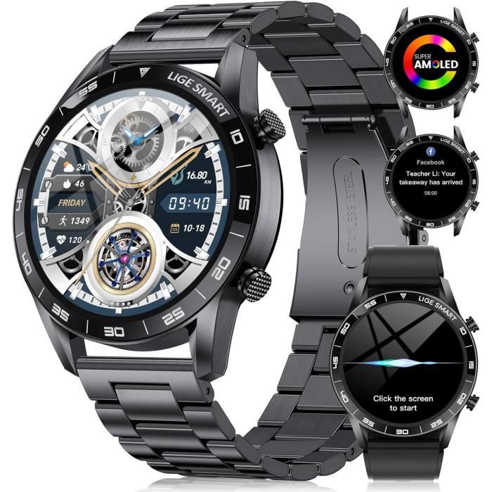 Test De La Montre Connectée Homme 1.43 AMOLED Avec Appels Bluetooth Et 120 Modes Sportifs