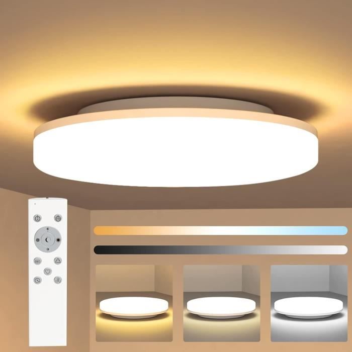 Plafonnier LED Rond 24W 2800LM – IP54 étanche, 5 Températures De Couleur (3000K-6500K), Diamètre 30cm