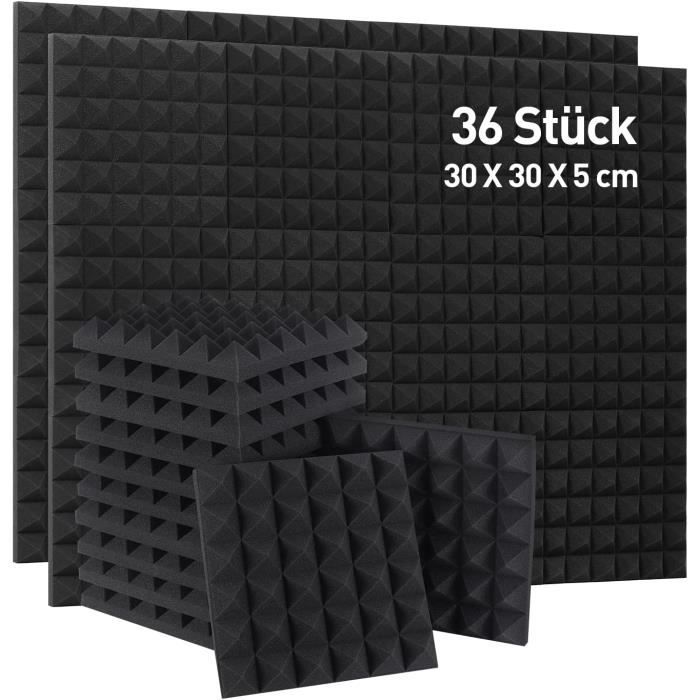 Giwnhvx Lot De 96 Panneaux Acoustiques En Mousse Pour Studio Et Plafond