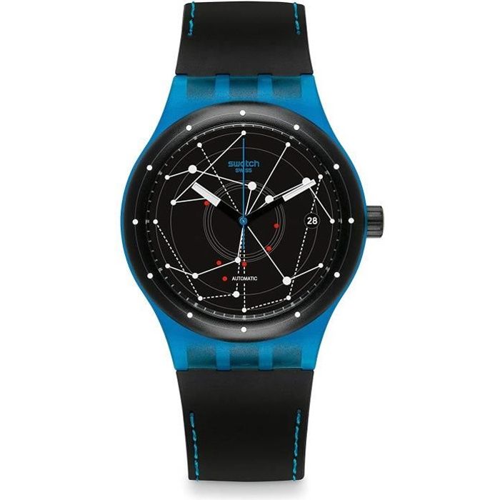 Swatch Homme Digital Automatique Montre avec Bracelet en Cuir SUTS401 516 Achat vente montre Homme Adulte Cuir Cdiscount