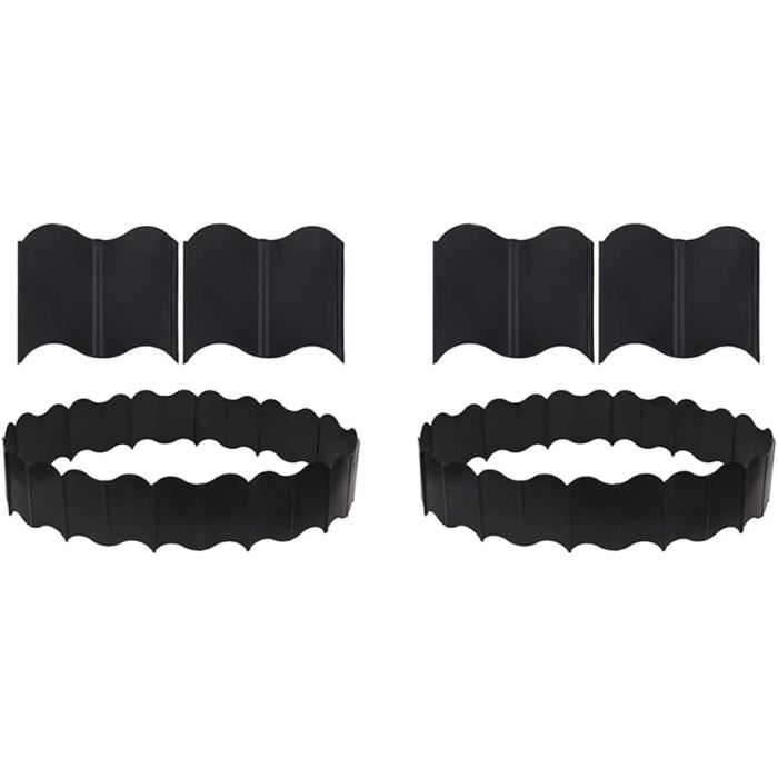 Bordure de Jardin Flexible 10m, Bordure Plastique Jardin Extérieur Durable, Idéale pour Bordures de Jardin et Parterres de Fleurs, Résistante aux Intempéries, Anthracite