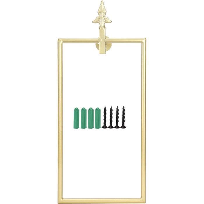 Porte-serviettes Mural Double Barre 570 Mm - Cuivre Or Rose, Gain De Place élégant
