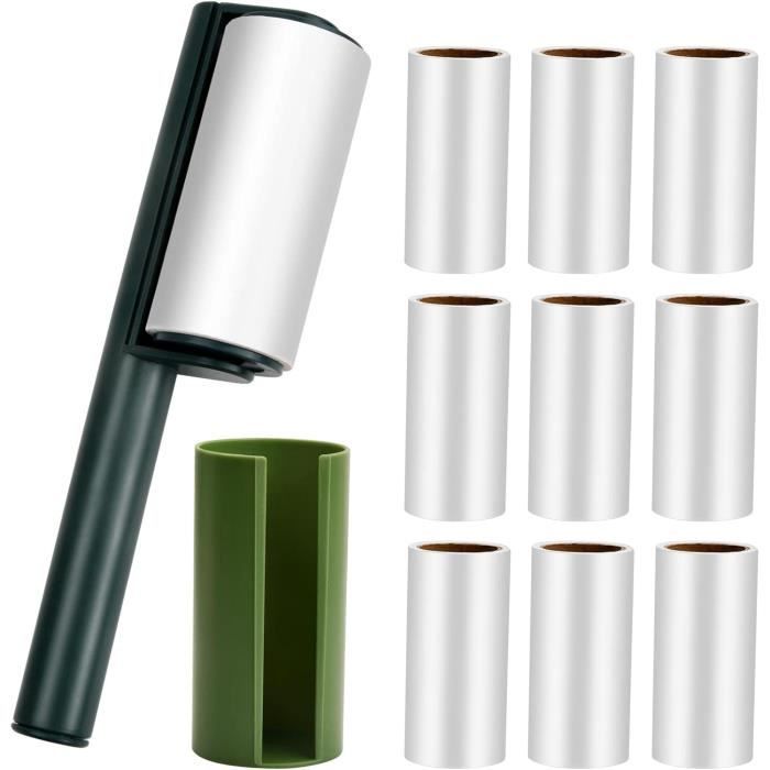 Rouleau Adhésif Vêtement Lavable - 2 Pièces - Enlève Poils Animaux, Poussière - Réutilisable à L'infini