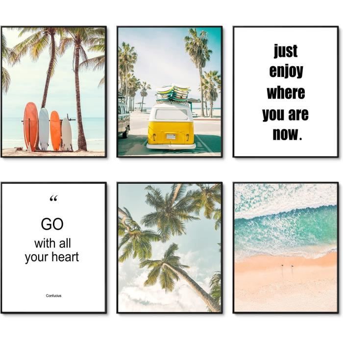 HaYork - Lot De 3 Tableaux Muraux Décoratifs Marins - Toile 30,5x40,6 Cm - Paysage Roseaux Neige - Prêt à Accrocher