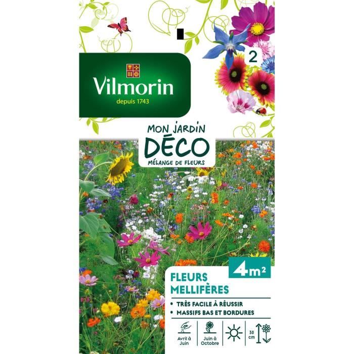 Graines de fleurs mellifères - VILMORIN - Mélange odorant et nourrissant pour abeilles