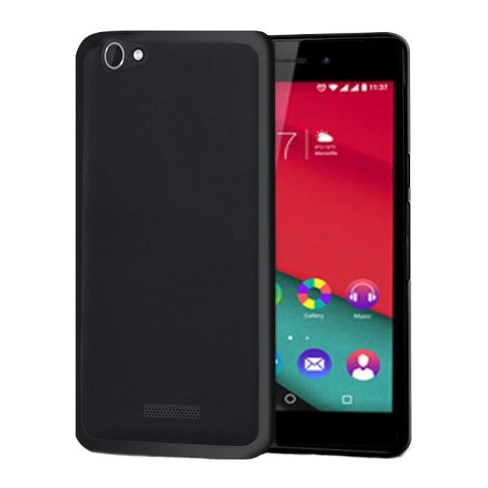 Coque TPU - Wiko - Pulp FAB 4G - Protection arrière - Housse pochette - Couleur noire