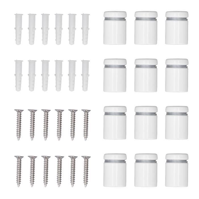 YOSOO vis d'entretoise d'acier inoxydable 12 pièces publicité verre ...