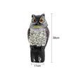 Répulsif ultrasonique pour animaux,Répulsif Pigeon - Effaroucheur d’Oiseaux Forme d'Hibou Réfléchissant Lumineux,Anti-Oiseaux-1