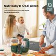 Babymoov Nutribaby+ - Robot Multifonctions 6 en 1 - Cuiseur-vapeur/Mixeur, Opal Green-1