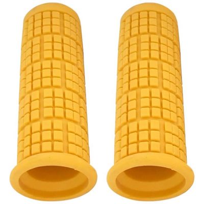 Cyclingcolors Poignée Vélo 125 Mm – Diamètre 22 Mm – Double Densité Souple – Jaune – Pour VTT, Route, Scooter