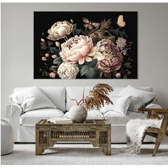 Affiche Poster 70x50cm Fleurs Shabby-Chic - Décoration Murale Classique - Neuf