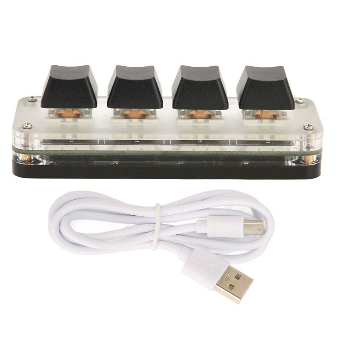 Clavier programmable USB 4 touches Mini clavier mécanique portable HID ...