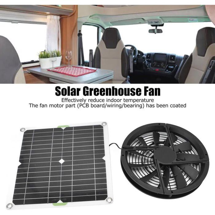 Ventilateur à Panneau Solaire Ventilateurs à Double Extraction Ventilation Air Dissipation De Chaleur 10 W Serre Abri 95237210