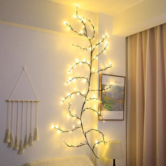 Arbre Lumineux LED, Decoration Murale interieur Lumières de Vigne D'arbre  144 LEDs Décoration de Noël Chambre Maison (Blanc Chaud) - Cdiscount Maison