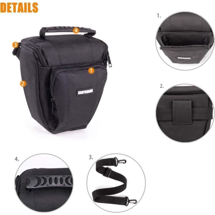 Sacoche Cuir Sac Photo Appareil Photographique Reflex Numérique Rembourré Étui