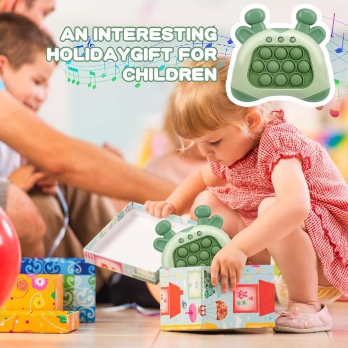 Jeu Pop It électronique – Avec Lumières Et Sons – 4 Modes (mémoire, Score, Défi, Multijoueur) – Anti-stress Pour Enfants Et Adultes – Vert – Piles AAA Non Incluses