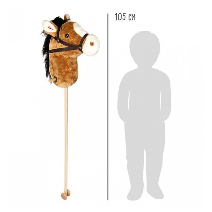 Small Foot Hobby Horse Noir « Eddie », Cheval bâton, Licol, bridon et Longe, à partir de 3 Ans, 12716 Small Foot Hobby Horse Noir « Eddie », Cheval bâton, Licol, bridon et Longe, à partir de 3 Ans, 12716
