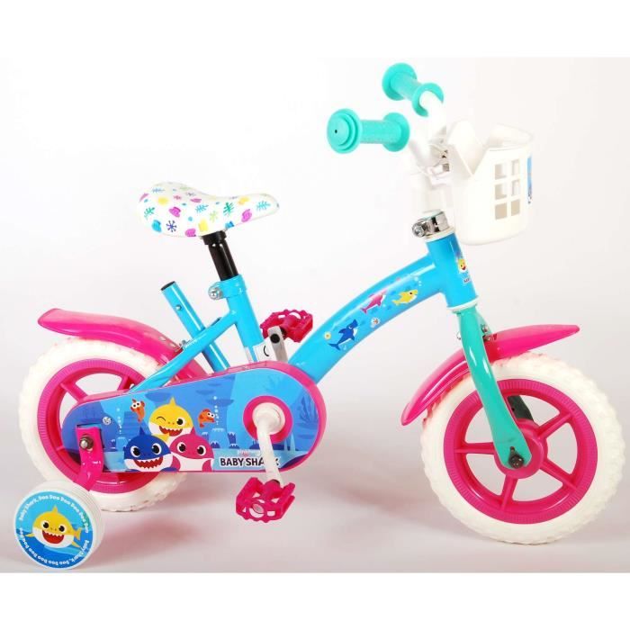 Vélo Enfant 12'' Reine Des Neiges II/ Disney Fille ( taille < 90/95 cm ),  Bleu & Rose, équipé de 1 frein, Panier avant, - Cdiscount Sport