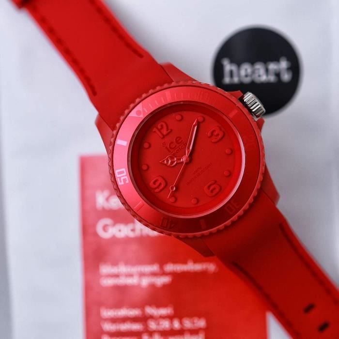 Unity Carmine Montre Rouge Mixte Avec Bracelet En Silicone