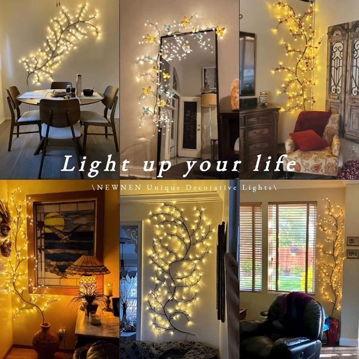Lumières Décoratives, Arbre Lumineux LED, Decoration Murale interieur  Lumières de Vigne D'arbre 144 LEDs (Blanc Chaud, Branchez) - Cdiscount  Maison