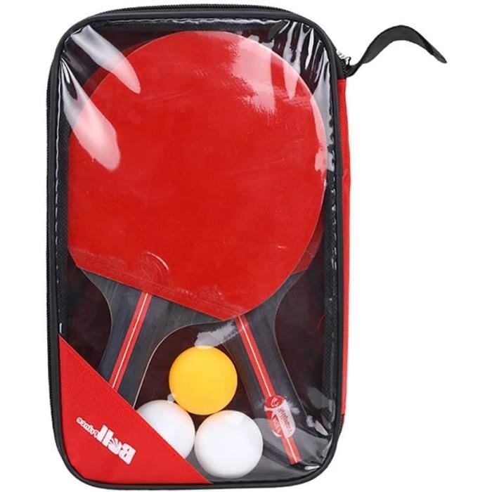 Set de 6 raquettes ping-pong plastique