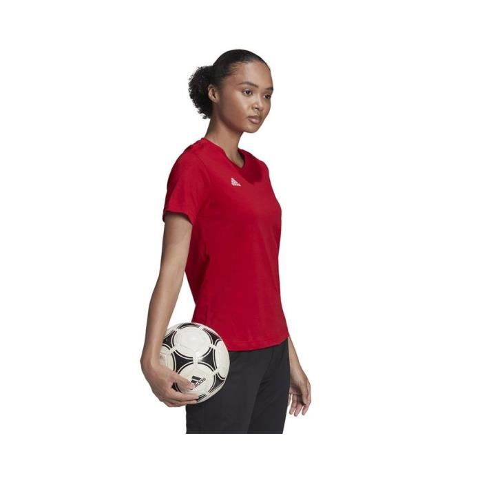 T shirt adidas rouge femme outlet