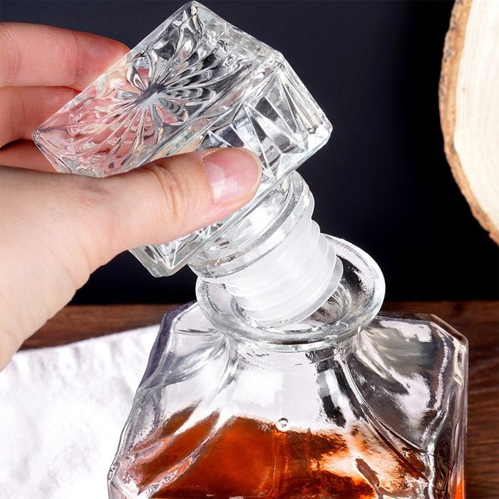 Carafe à Vin En Verre 1.2L Avec Coaster, Pour Vin Rouge, Cadeau De Noël - La Cave