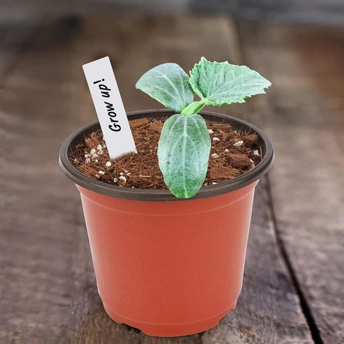 FePen 100 Pièces Pots De Plantes En Plastique Avec Trous De Drainage - Godets Semis Et Repiquage