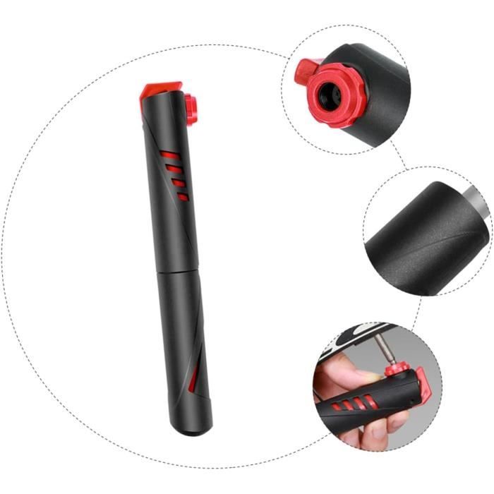UPFIT Mini Pompe à Vélo – 28 Cm, Aluminium, Poignée Rabattable, Embout Schrader (GV/PV), Compacte