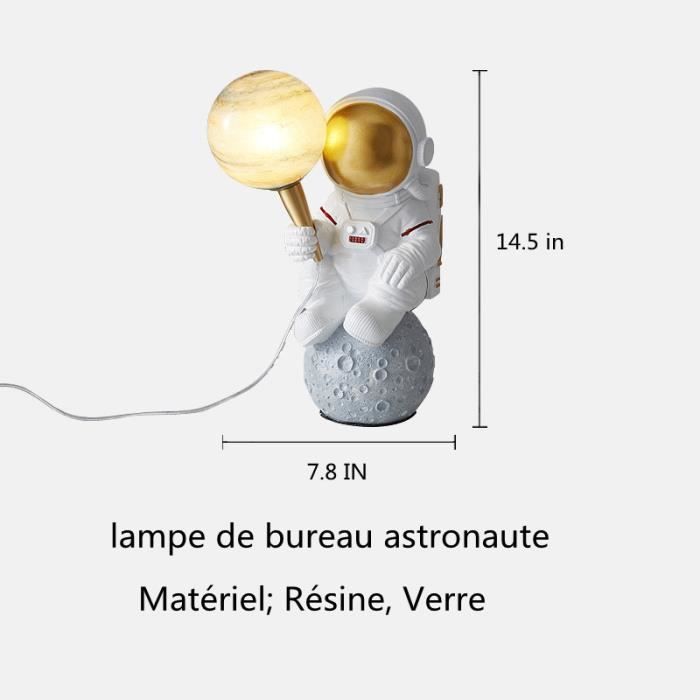 Lampe de Bureau LED, Lampe de Bureau Astronaute 10W, Lampe Décorative, 3  Couleurs Réglable - Cdiscount Maison