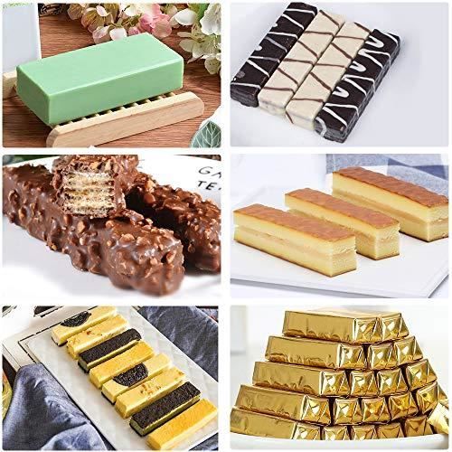 Lot De 2 Moules Silicone Rectangulaires 12 Cavités - Barres Céréales, Financiers, Brownies