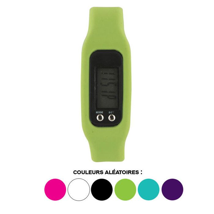 Montre Podomètre Numérique Étanché IP68 - Compteur Pas Bluetooth, Alarme Vibrante, Sans Application