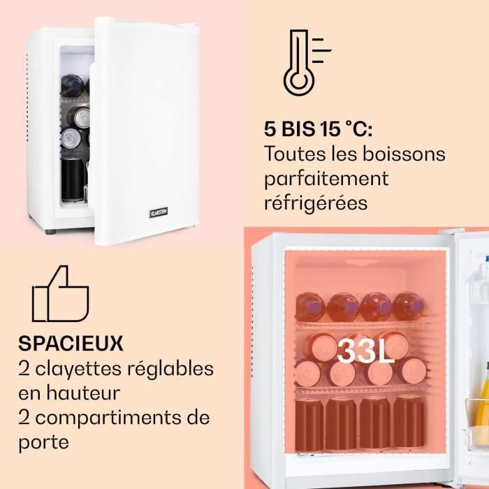 Mini Frigo Portable TecTake® 14L - Réfrigérateur Voiture Et Chambre 2-en-1 Froid & Chaud, Glacière Électrique Idéale Camping, Voyages Et Cosmétiques