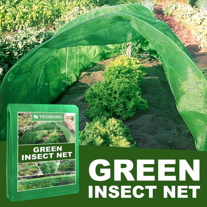 Filet anti-insectes vert, polyéthylène, serre de plantes de jardin ...